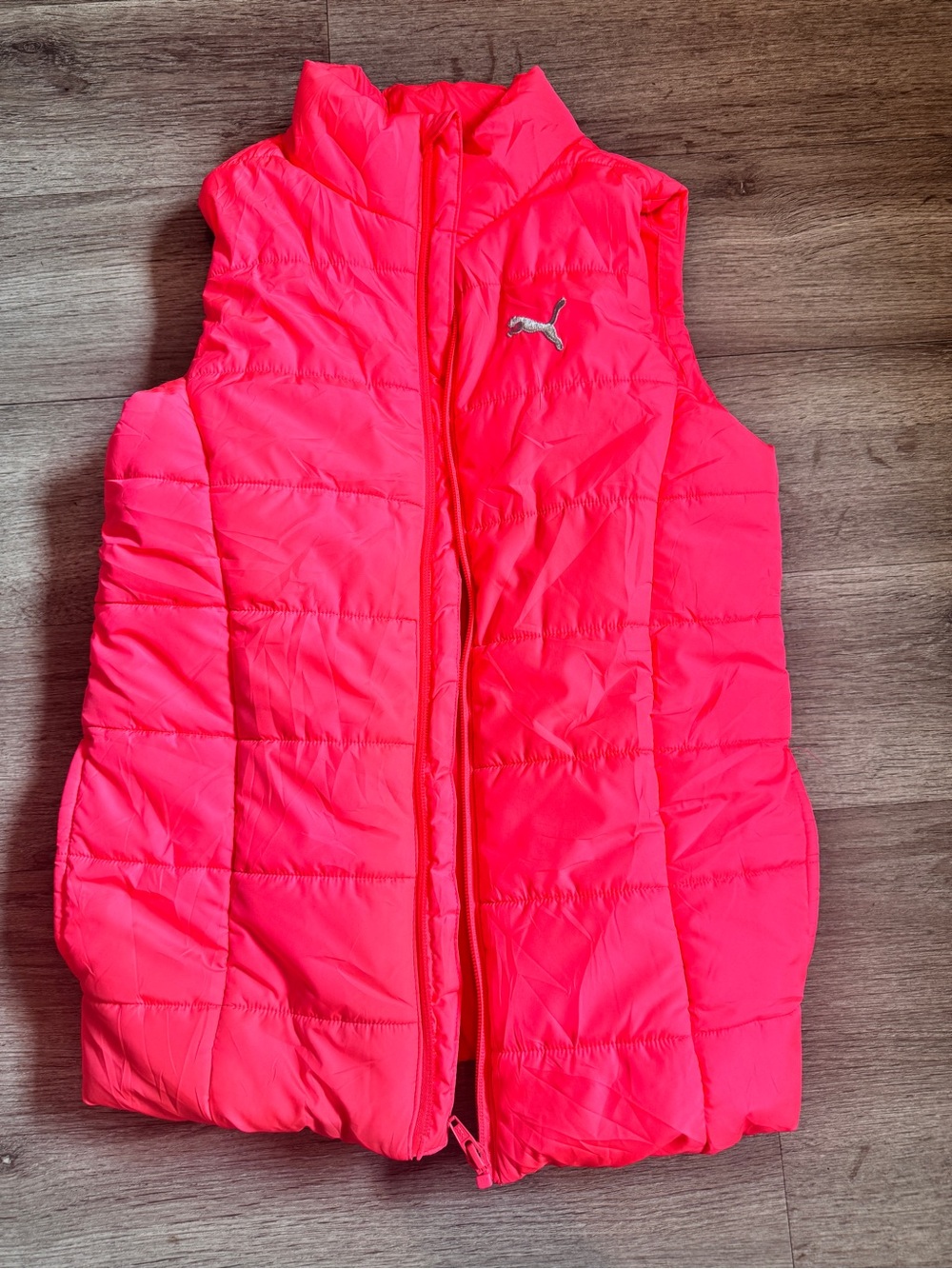 Puma Hot Pink Quilted Puffer Vest